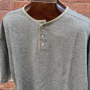 NWT Yves Saint Laurent Pour Homme Henley Textured S/S T - Shirt SZ L Deadstock